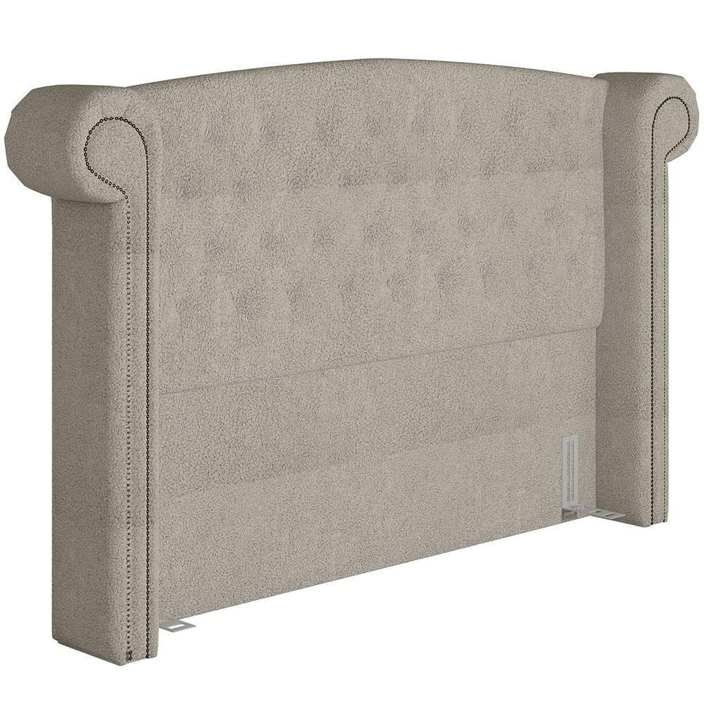 Cabeceira Cama Box Casal 195cm Sofia Bouclê Creme - 2