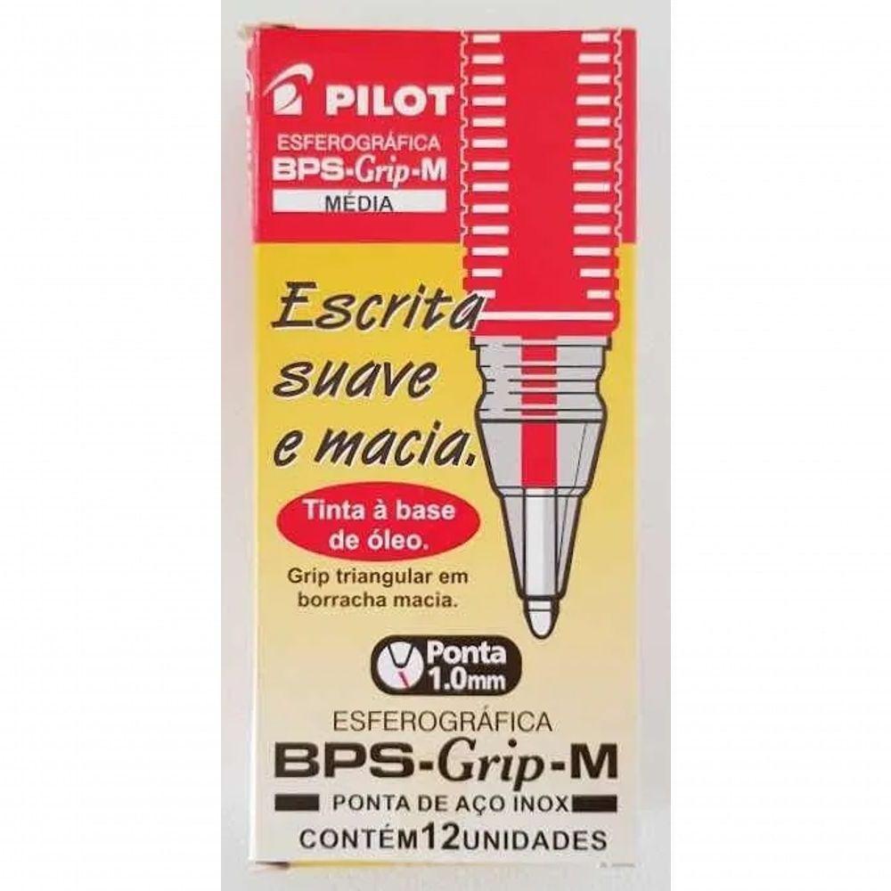 Caneta Esferográfica Pilot Bps-grip-m Verm 1.0 Cx C/12 Unid - 2