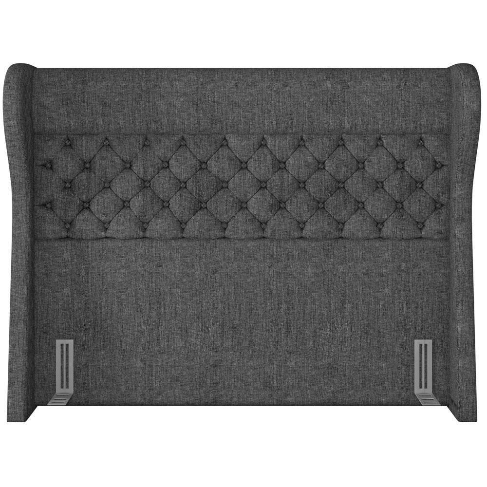 Kit Cabeceira Cama Box Casal 160cm Madrid Com Puff Recamier Santorini Linho Chumbo - 6