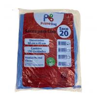 Saco Lixo Azul 20l Primebag C/100 - 1