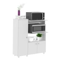 Balcão Multiuso Para Forno E Micro-ondas Com 3 Portas Multimóveis Cr20341 Branco - 3