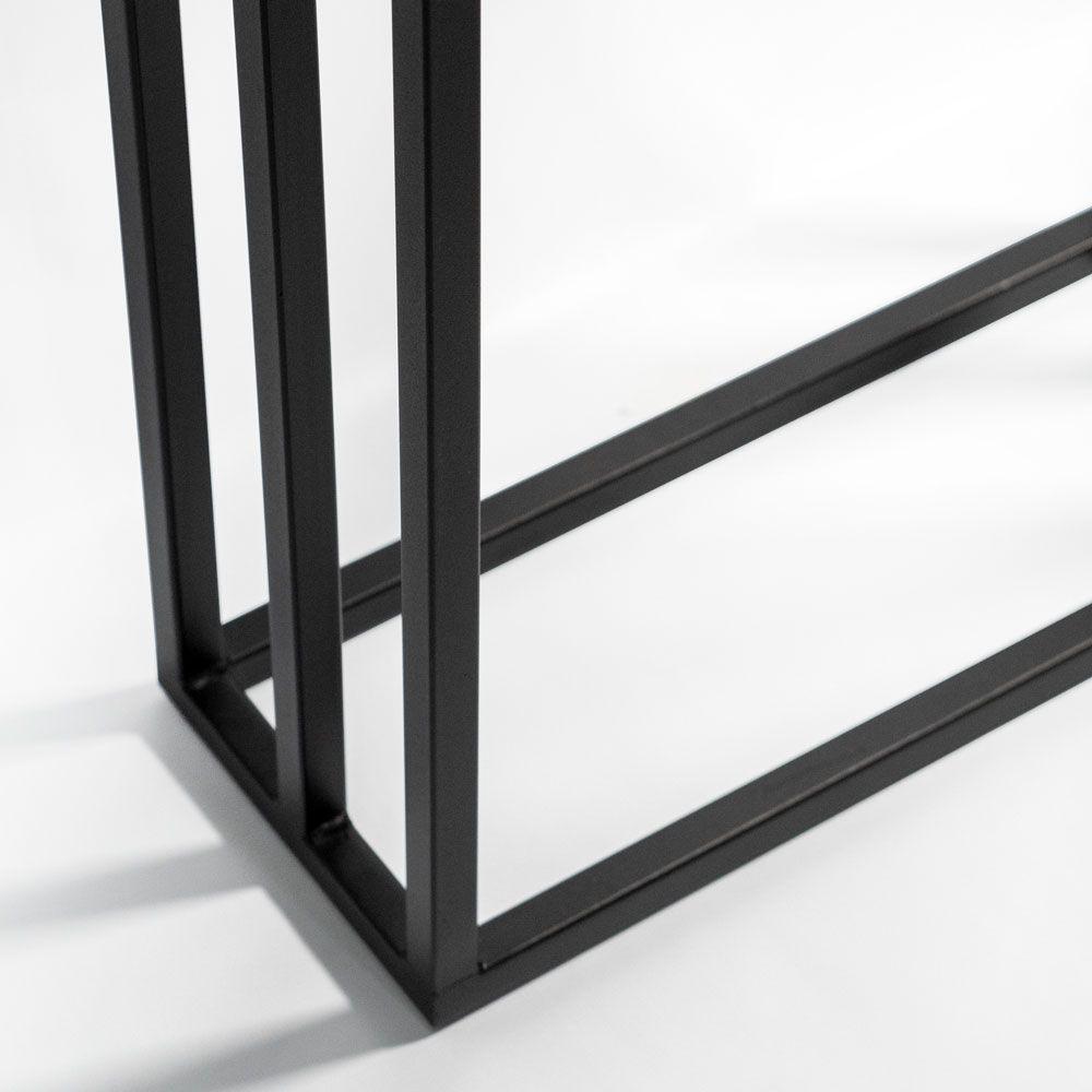 Porta Toalha Para 3 Toalhas Eleganza 50 Cm Metal Preto - 6