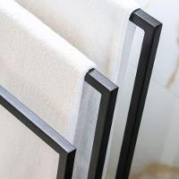 Porta Toalha Para 3 Toalhas Eleganza 50 Cm Metal Preto - 3