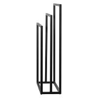 Porta Toalha Para 3 Toalhas Eleganza 50 Cm Metal Preto