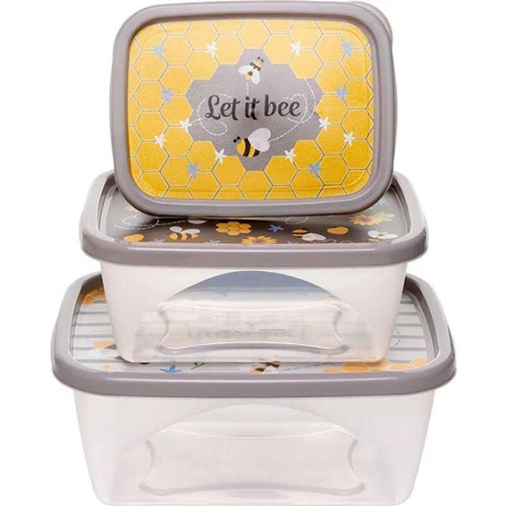 Conjunto Com 3 Potes Jaguar P M G Ref.4172 - 2