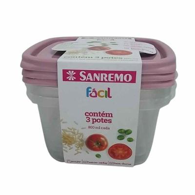 Kit Pote 800ml Sanremo Com 3 Ref. Sr125/3c
