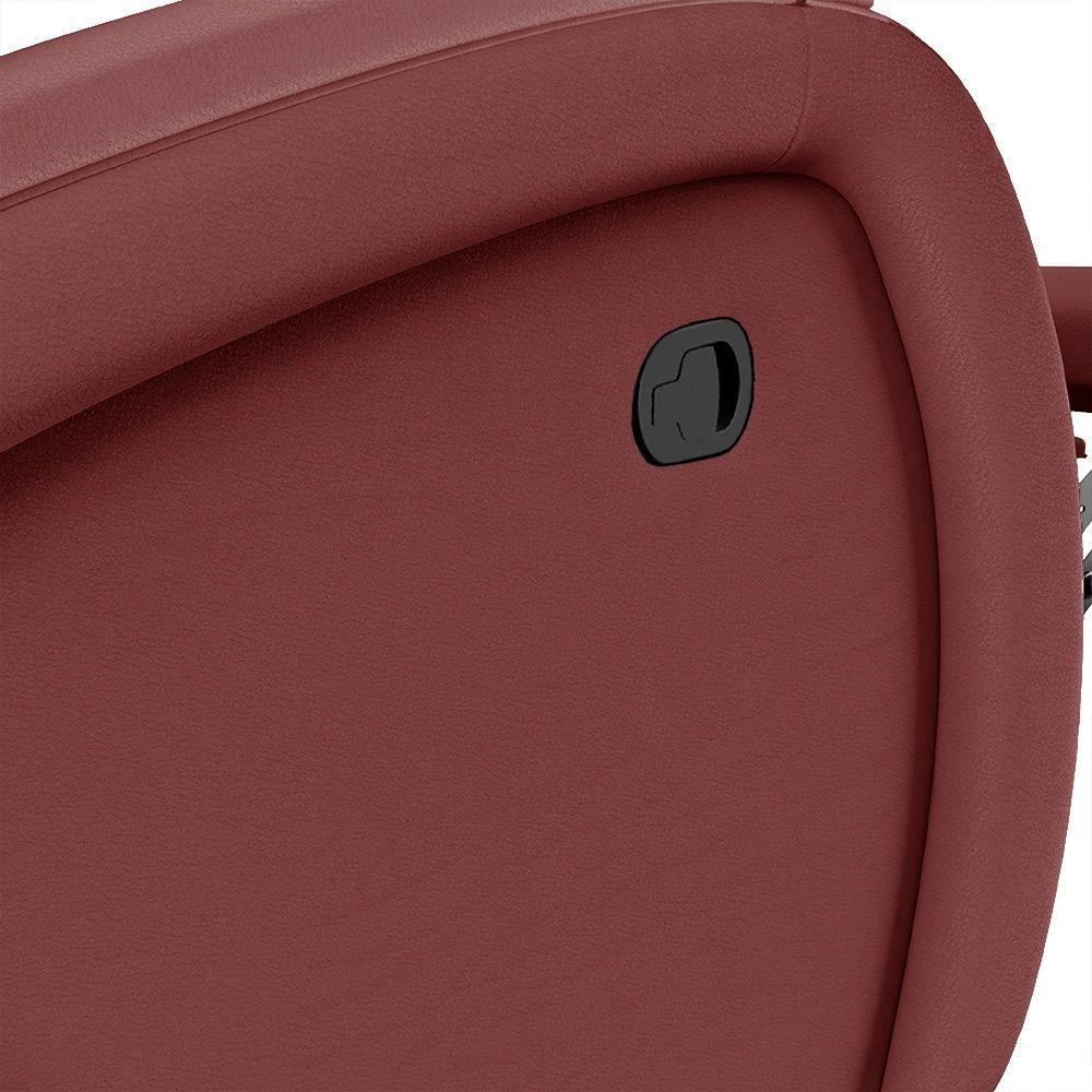 Poltrona Do Papai Reclinável Napoli Manual Gatilho Pu Vermelho Fh1 - D\'rossi - 3