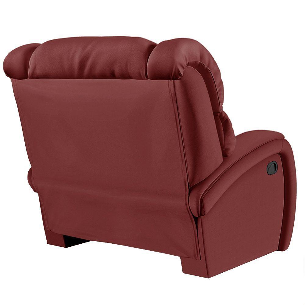 Poltrona Do Papai Reclinável Napoli Manual Gatilho Pu Vermelho Fh1 - D\'rossi - 8