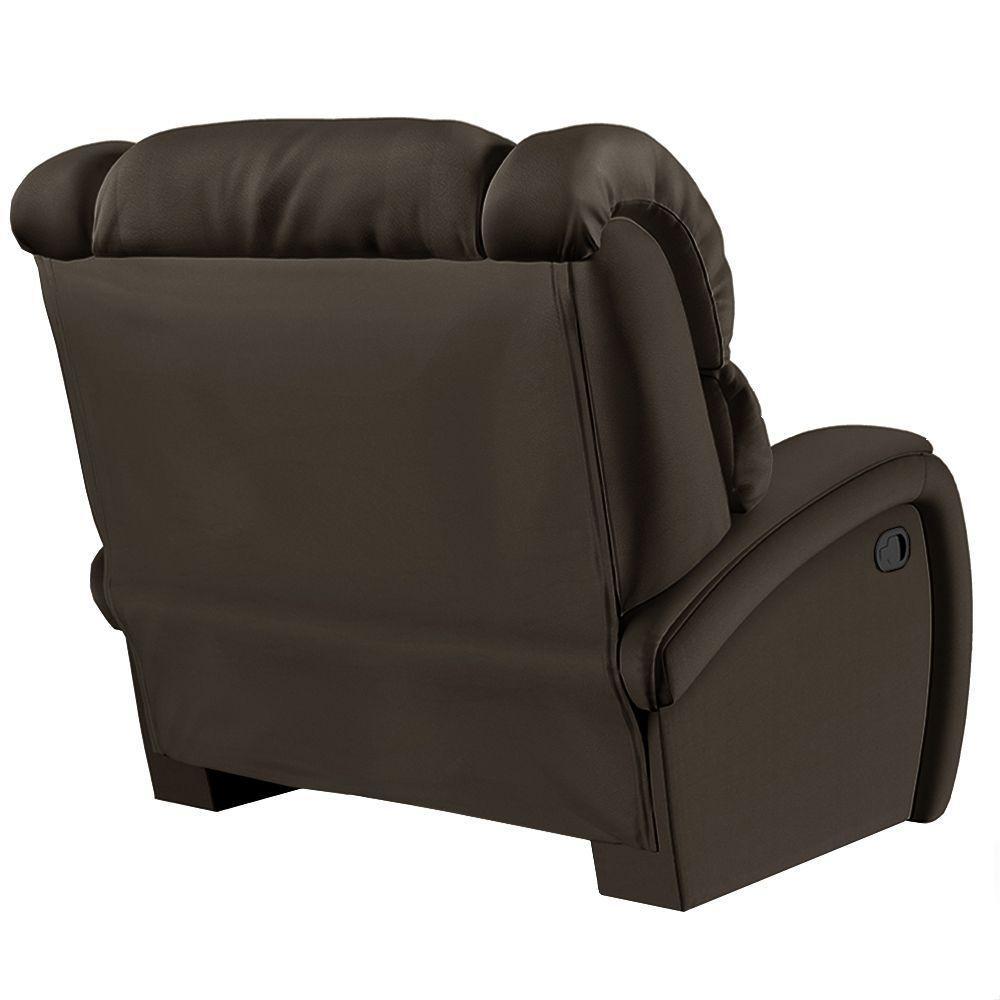 Poltrona Do Papai Reclinável Napoli Manual Gatilho Pu Marrom Fh1 - D\'rossi - 5