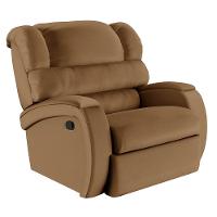 Poltrona Do Papai Reclinável Napoli Manual Gatilho Pu Fh1 - D\'rossi Cor Caramelo - 1