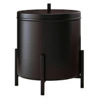 Kit Suporte Pano De Prato E Lixeira De Cozinha 6l Eleganza Metal Preto - 2