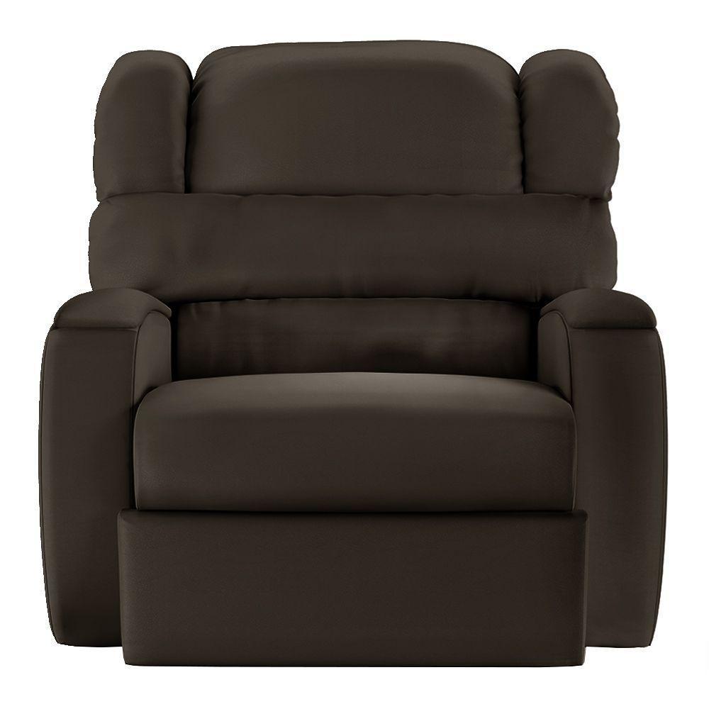Poltrona Do Papai Reclinável Napoli Manual Gatilho Pu Fh1 - D\'rossi Cor Marrom - 3