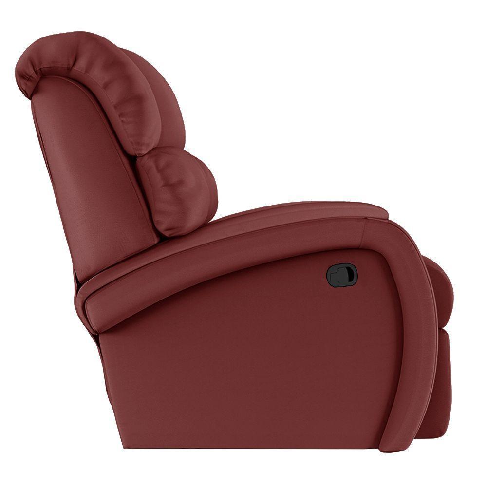 Poltrona Do Papai Reclinável Napoli Manual Gatilho Pu Fh1 - D\'rossi Cor Vermelho - 2
