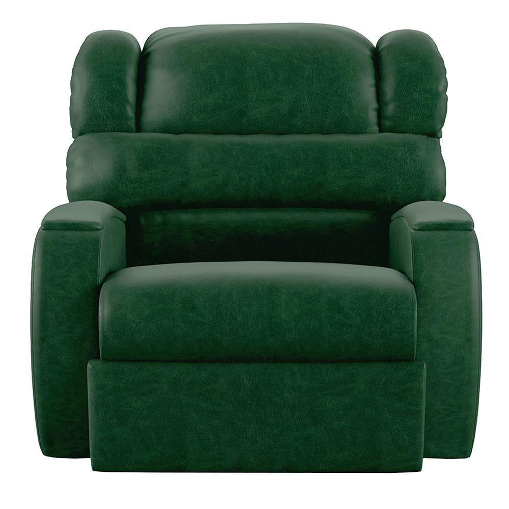 Poltrona Do Papai Reclinável Napoli Manual Gatilho Pu Verde Musgo Fh1 - D\'rossi - 3