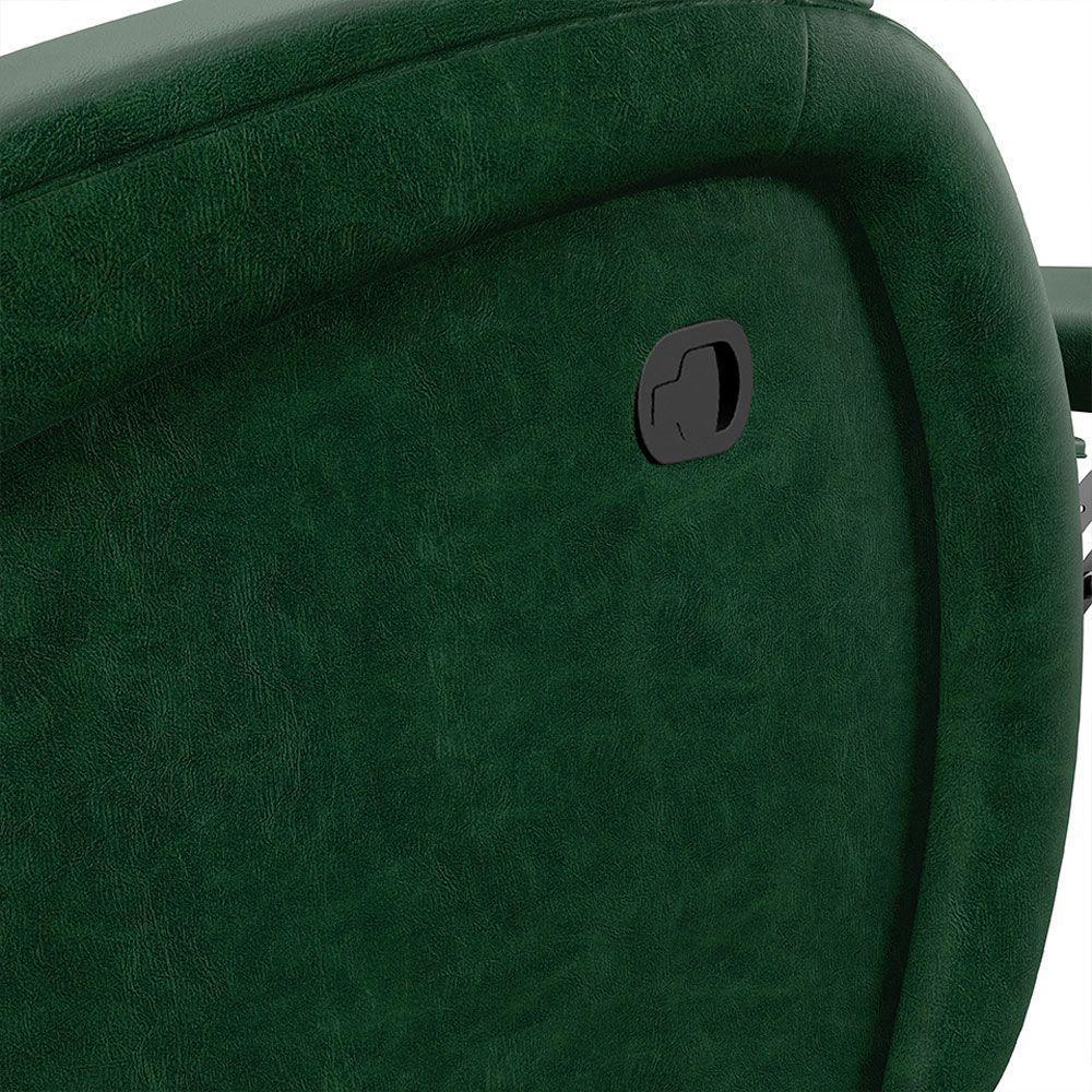 Poltrona Do Papai Reclinável Napoli Manual Gatilho Pu Verde Musgo Fh1 - D\'rossi - 4