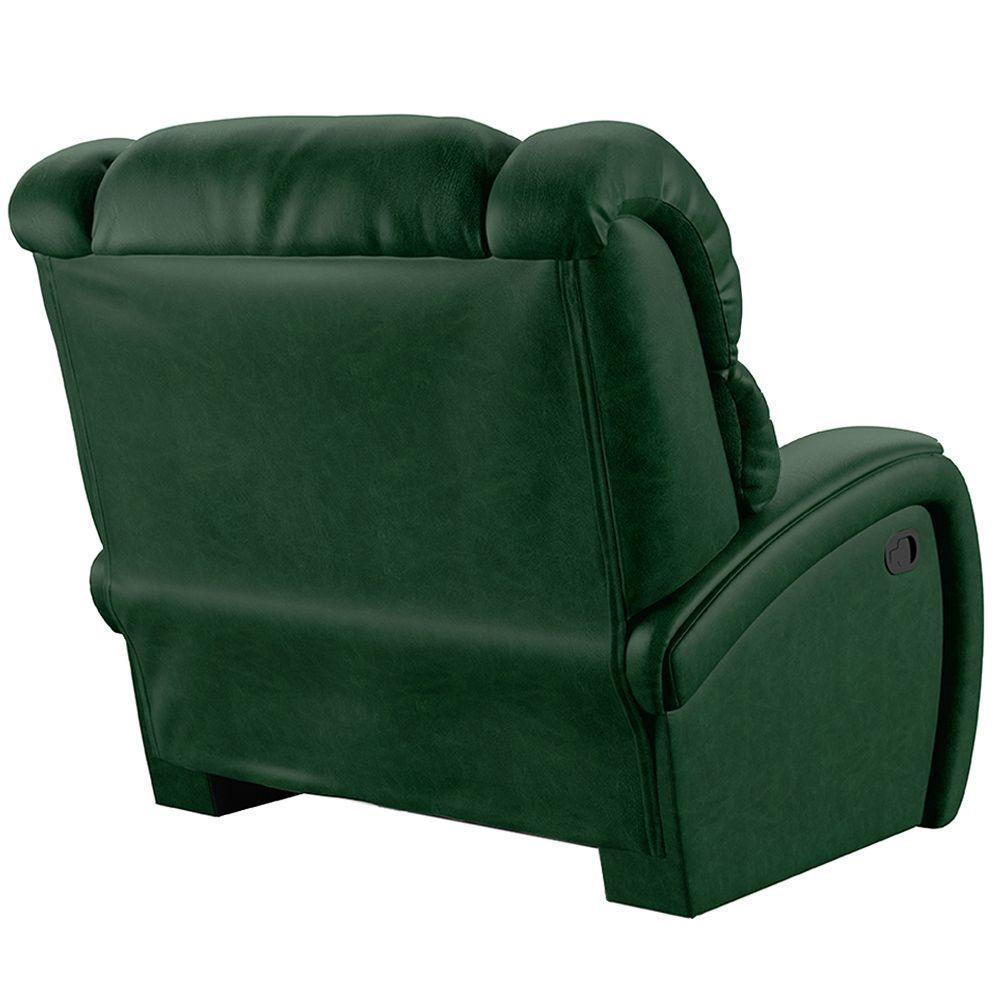Poltrona Do Papai Reclinável Napoli Manual Gatilho Pu Verde Musgo Fh1 - D\'rossi - 5