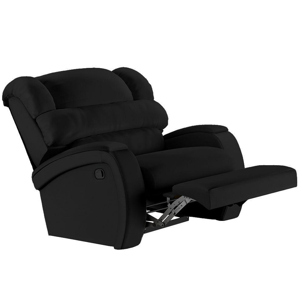Poltrona Do Papai Reclinável Napoli Manual Gatilho Pu Preto F Fh1 - D\'rossi - 7