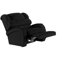 Poltrona Do Papai Reclinável Napoli Manual Gatilho Pu Preto F Fh1 - D\'rossi - 7