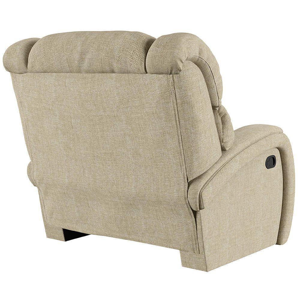 Poltrona Do Papai Reclinável Napoli Manual Gatilho Linho Bege Fh1 - D\'rossi - 5