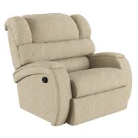 Poltrona Do Papai Reclinável Napoli Manual Gatilho Linho Bege Fh1 - D\'rossi - 1