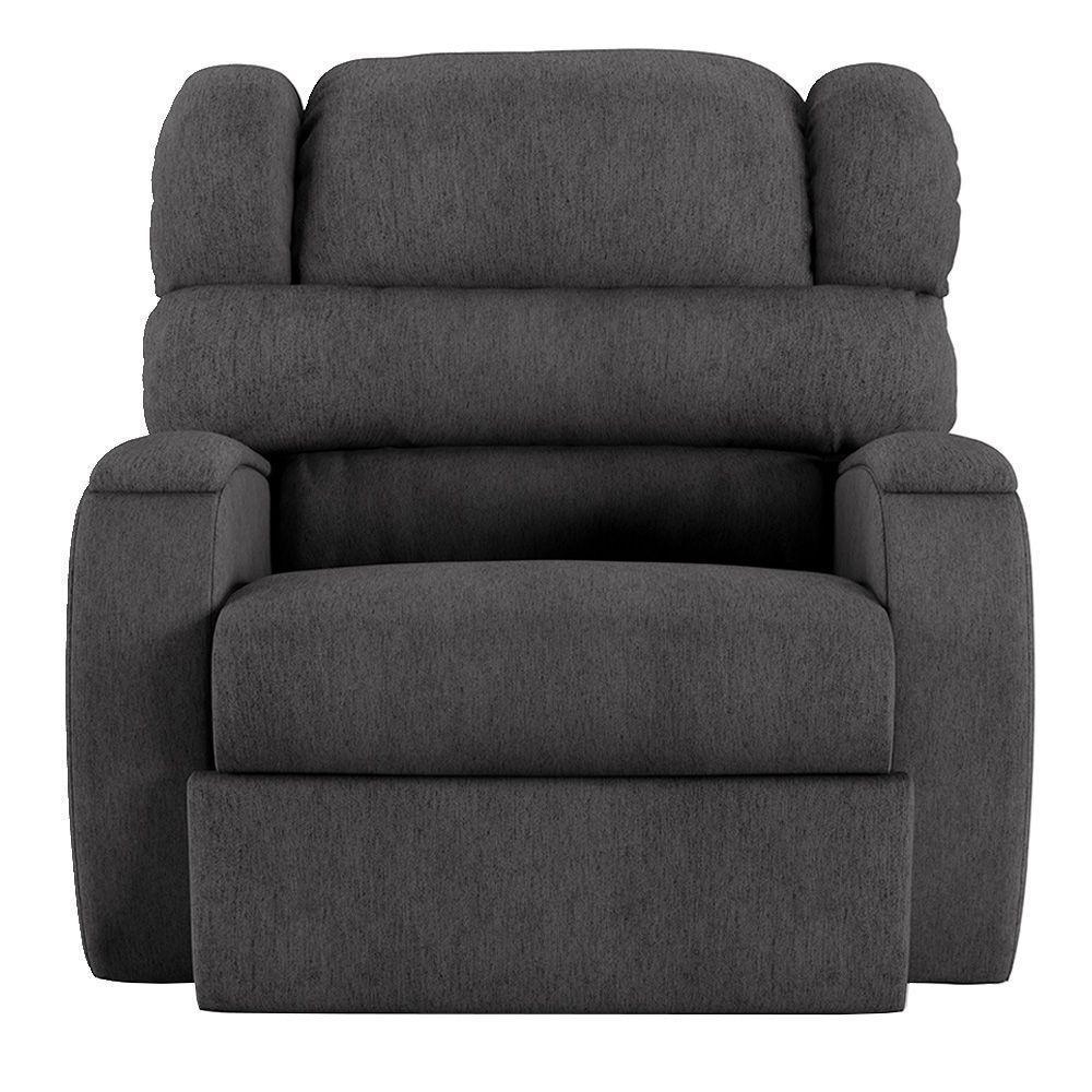 Poltrona Do Papai Reclinável Napoli Manual Gatilho Linho Grafite Fh1 - D\'rossi - 3