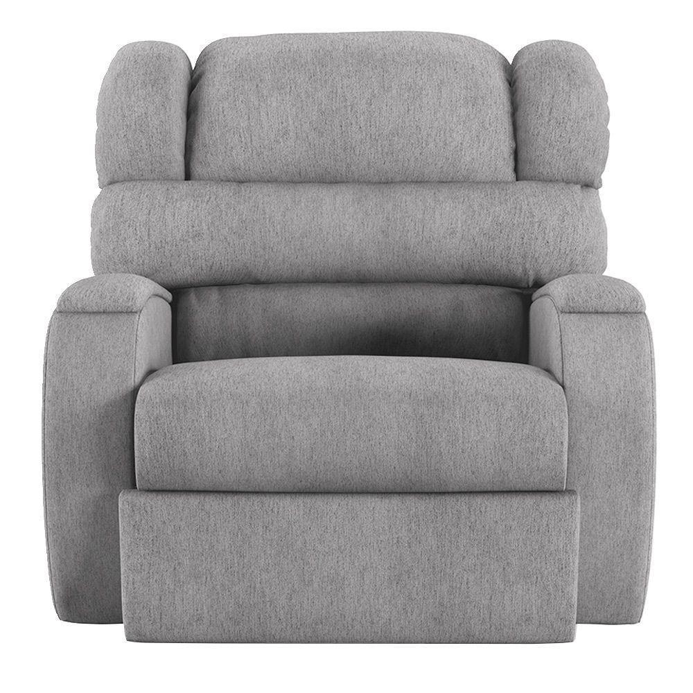 Poltrona Do Papai Reclinável Napoli Manual Gatilho Linho Cinza Fh1 - D\'rossi - 6