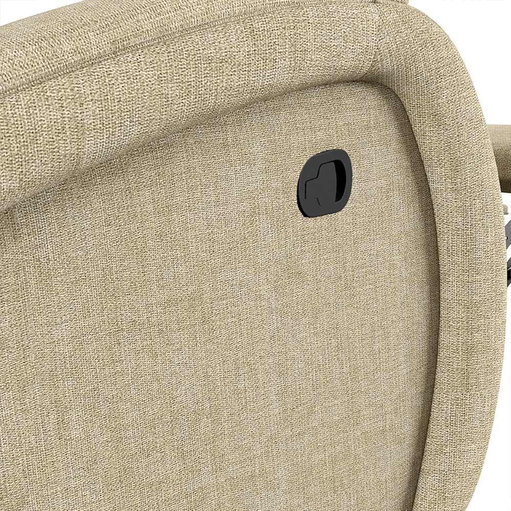 Poltrona Do Papai Reclinável Napoli Manual Gatilho Linho Fh1 - D\'rossi Cor Bege - 4