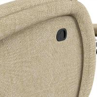 Poltrona Do Papai Reclinável Napoli Manual Gatilho Linho Fh1 - D\'rossi Cor Bege