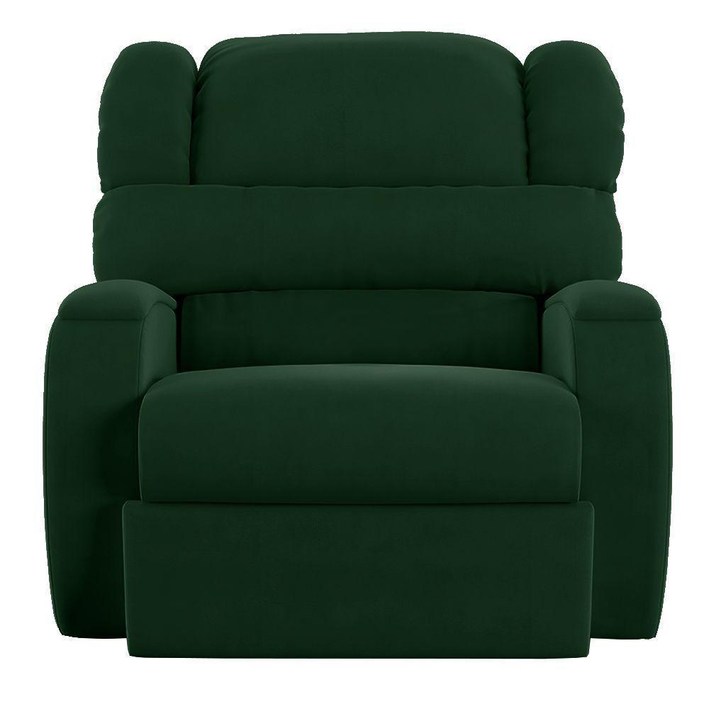 Poltrona Do Papai Reclinável Napoli Manual Gatilho Veludo Verde Fh1 - D\'rossi - 3