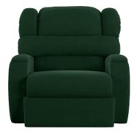 Poltrona Do Papai Reclinável Napoli Manual Gatilho Veludo Verde Fh1 - D\'rossi - 3