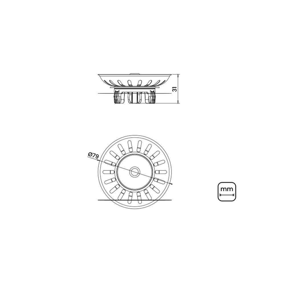 Tampa De Válvula Tramontina Econômica Para Pias E Cubas 4 1-2 Polegada Em Aço Inox - 2