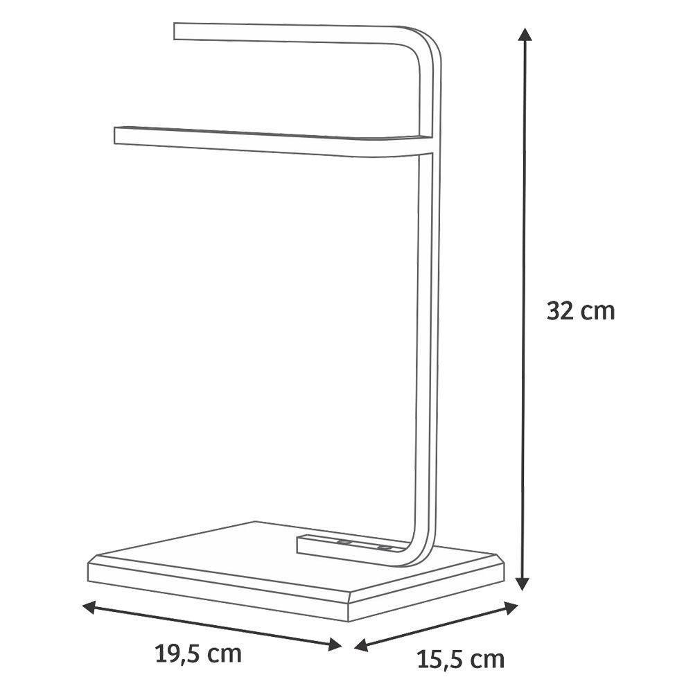 Kit 2 Porta Toalhas De Rosto Eleganza Metal Preto E Madeira - 6