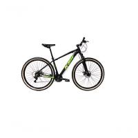 Bicicleta Aro 29 Ksw Xlt Alumínio 27v Freio Disco Mecânico Garfo Suspensão Pneu Faixa - Preto/verde Tam.19 - 1