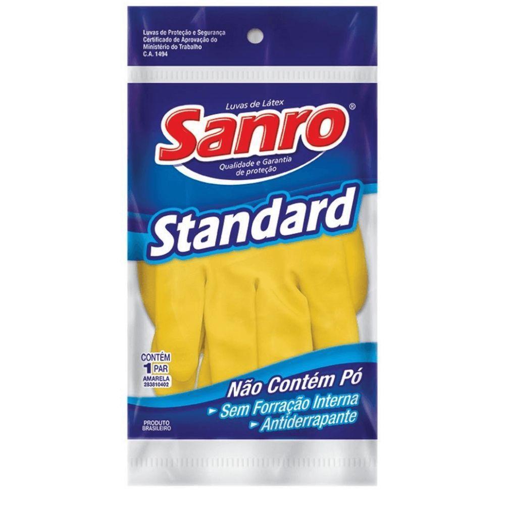 Luva Sanro Standard Amarela Media - 1