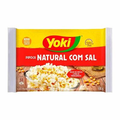 Pipoca Natural C/sal Yoki 100g