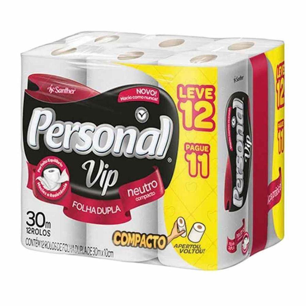 Papel Higiênico Personal Vip Folha Dupla 30m C/12 - 1