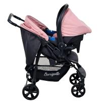 Travel System Burigotto Carrinho De Bebê Com Bebê Conforto Ecco + Touring X Rosa U - 5