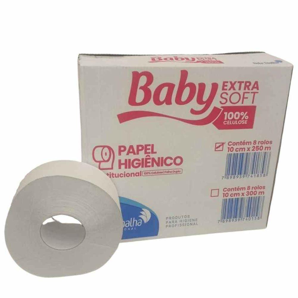 Papel Higienicofolha Dupla Rolão 250 Metros Com 8 Rolos Baby - 1