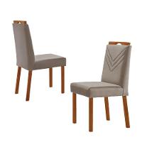 Kit 4 Cadeiras Maia Com Puxador Móveis Minas Cor Veludo Cinza - 2