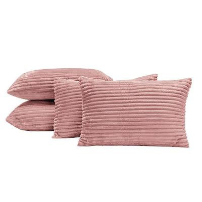 Capas De Almofadas Velvet Bariloche 60x30cm 04 Peças - Rosê