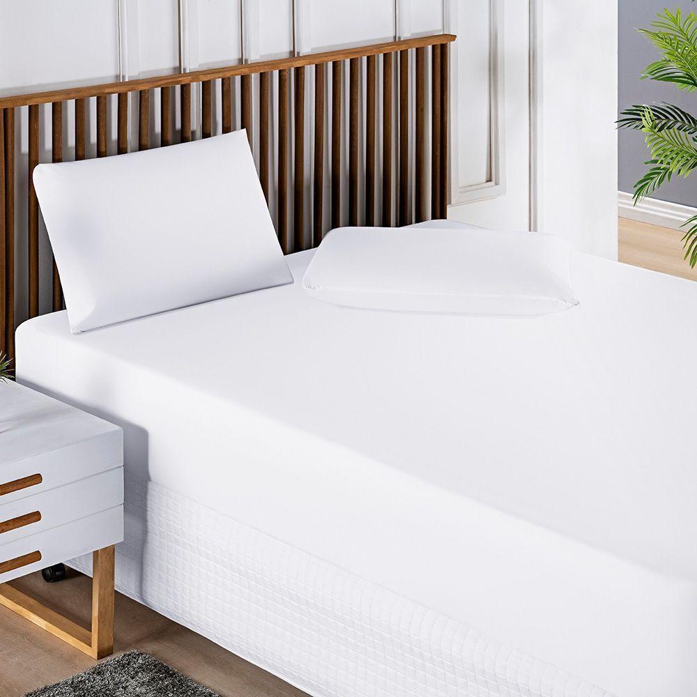 Protetor De Colchão Impermeável Microblock Solteiro 01 Peça - Branco. - 2
