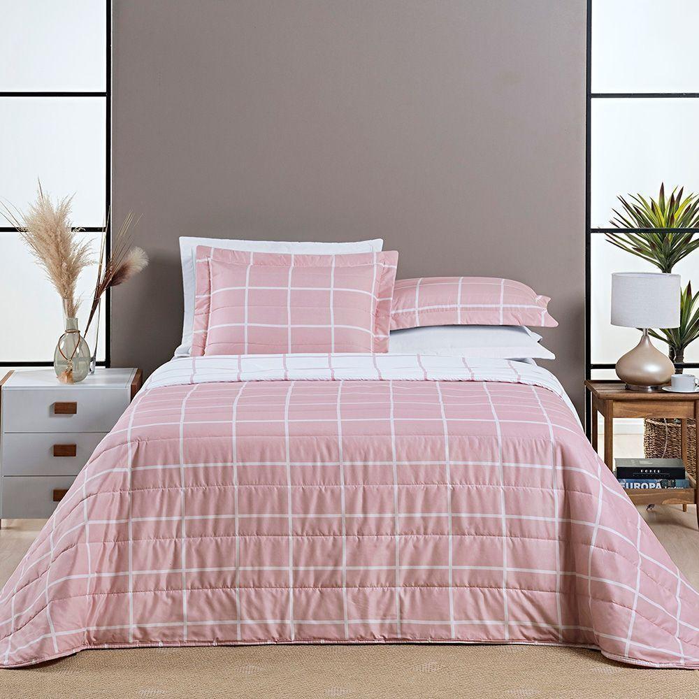 Cobre Leito Austin Queen 03 Peças - Rosa - 2