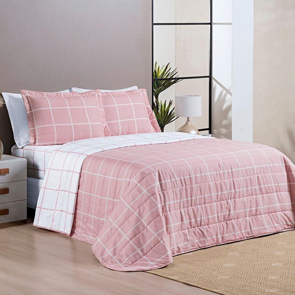 Cobre Leito Austin Queen 03 Peças - Rosa - 3