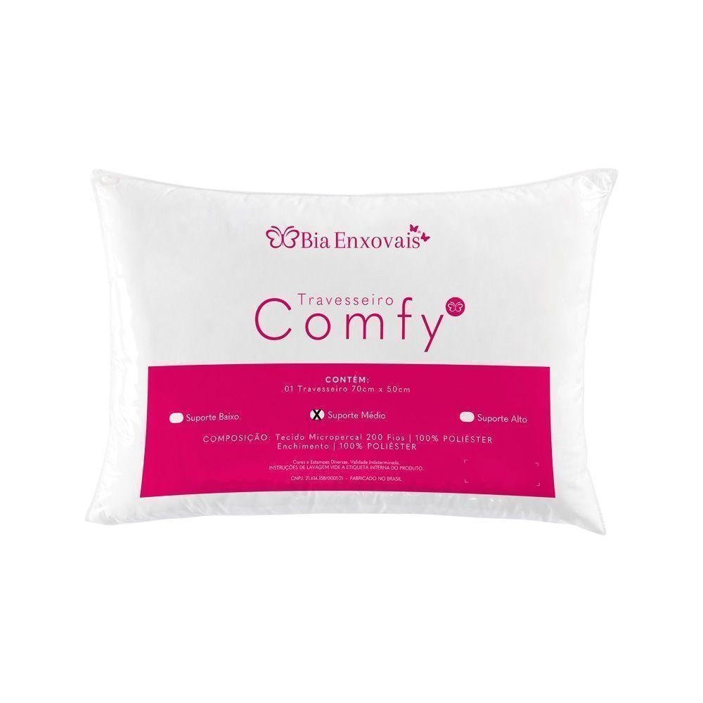 Travesseiro Comfy Suporte Médio 01 Peça - Branco - 1
