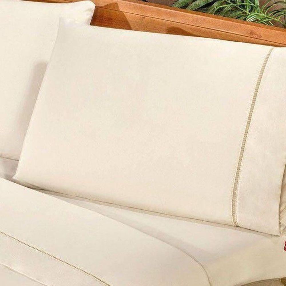 Jogo De Cama King Elegance 180 Fios 04 Peças - Palha. - 2