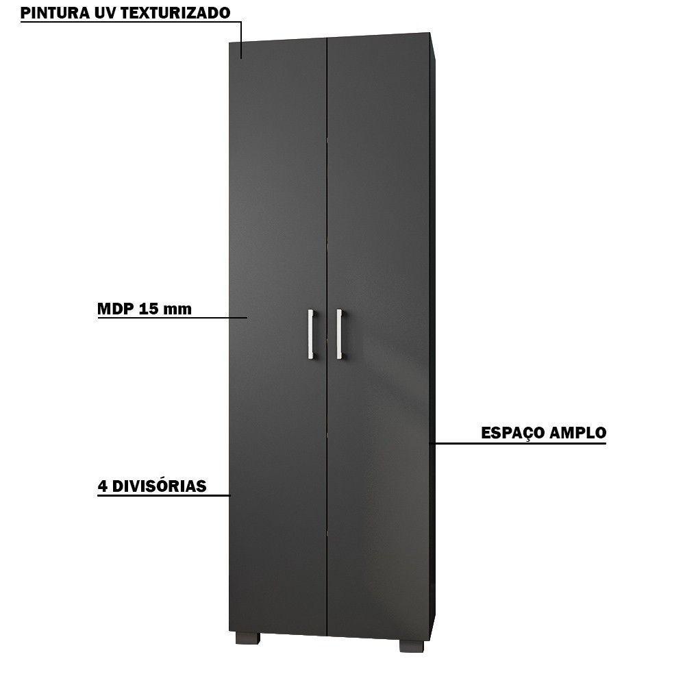 Estante de Livros para Escritório Home Office Portas Grandes - 2