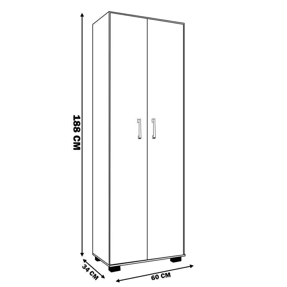 Estante de Livros para Escritório Home Office Portas Grandes - 9