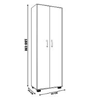 Estante De Livros Para Escritório Mdp Texturizado Home Office Portas Grandes Alf Preto G47