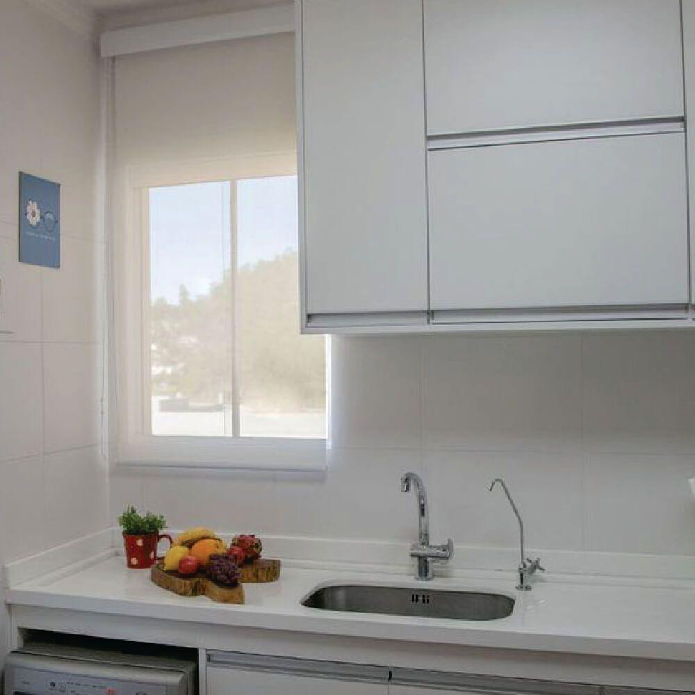 Persiana Rolo Screen 3% Branco - 1,50m X 1,90m - 3