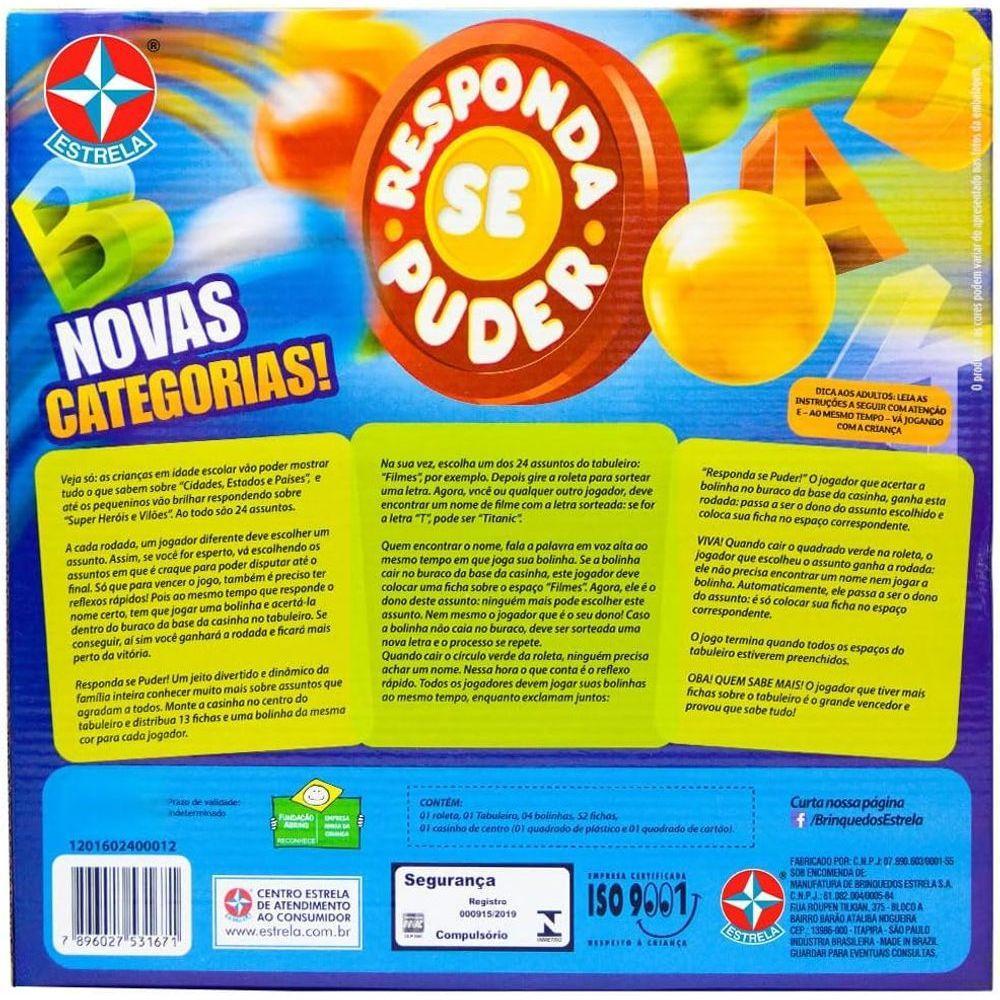 Jogo Responda Se Puder - Estrela - 1